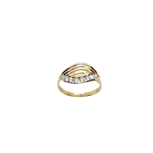 ANILLO DE ORO AMARILLO con circonitas