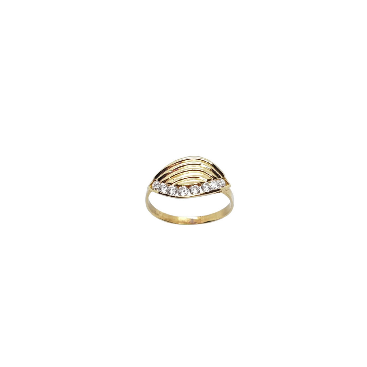 ANILLO DE ORO AMARILLO con circonitas
