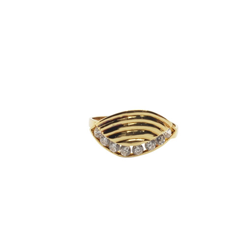 ANILLO DE ORO AMARILLO con circonitas