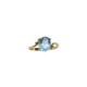 Anillo de oro amarillo con TOPACIO AZUL