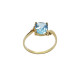 Anillo de oro amarillo con TOPACIO AZUL