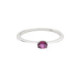 Anillo de oro blanco con rubí