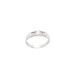 ANILLO DE ORO BLANCO Y DIAMANTES