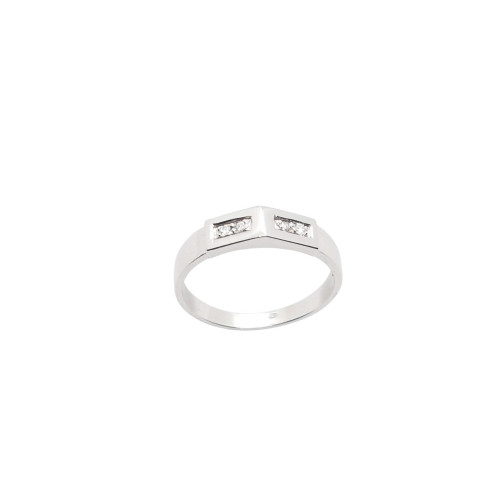 ANILLO DE ORO BLANCO Y DIAMANTES