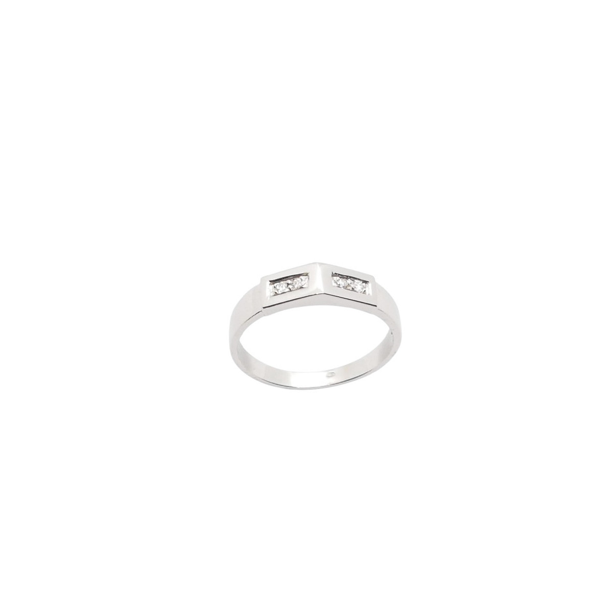 ANILLO DE ORO BLANCO Y DIAMANTES