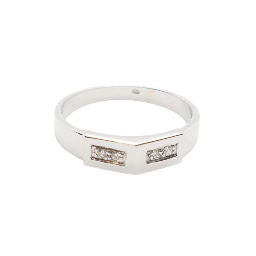ANILLO DE ORO BLANCO Y DIAMANTES