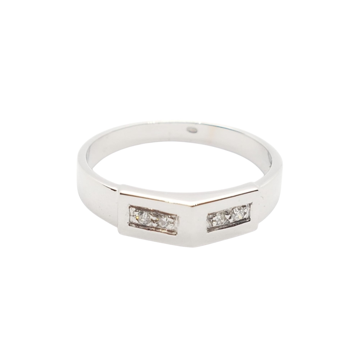 ANILLO DE ORO BLANCO Y DIAMANTES