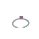 Anillo de oro blanco con rubí