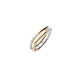 Anillo de oro amarillo y oro blanco con diamantes