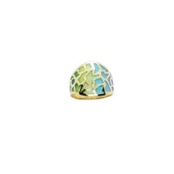 ANILLO DE ORO amarillo con esmalte