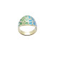ANILLO DE ORO amarillo con esmalte