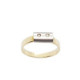 Anillo de oro amarillo y oro blanco con diamantes