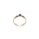 Anillo de oro amarillo y oro blanco con rubí