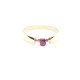 Anillo de oro amarillo y oro blanco con rubí