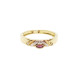 Anillo de oro amarillo con rubí y diamantes