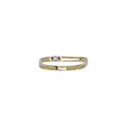 Anillo de oro amarillo con diamante