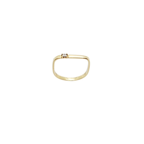 Anillo de oro amarillo con diamante