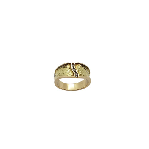 Anillo de oro amarillo con diamantes