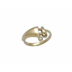 Anillo de oro amarillo con diamante
