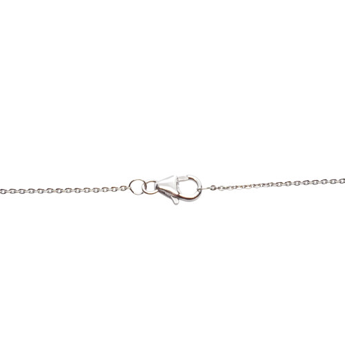 Gargantilla de oro blanco en forma de Rosetón de esmeralda y diamantes