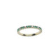 Anillo de oro amarillo con diamantes y esmeraldas