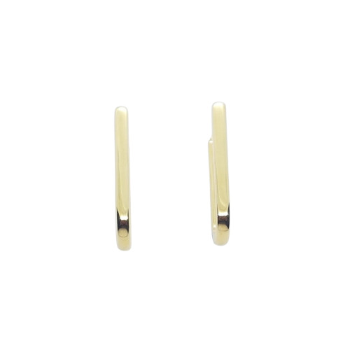 Pendientes de aro rectangulares de oro amarillo