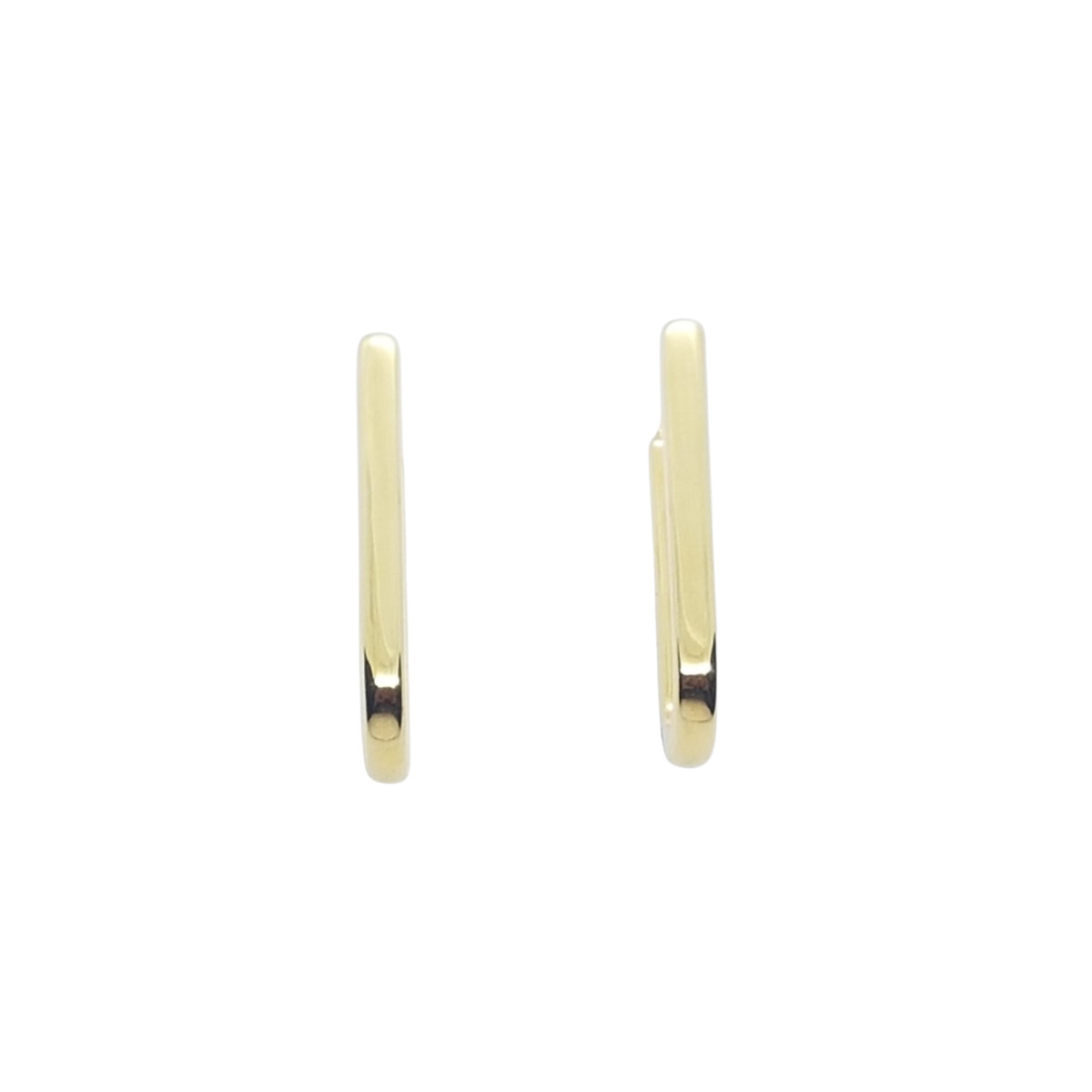 Pendientes de aro rectangulares de oro amarillo