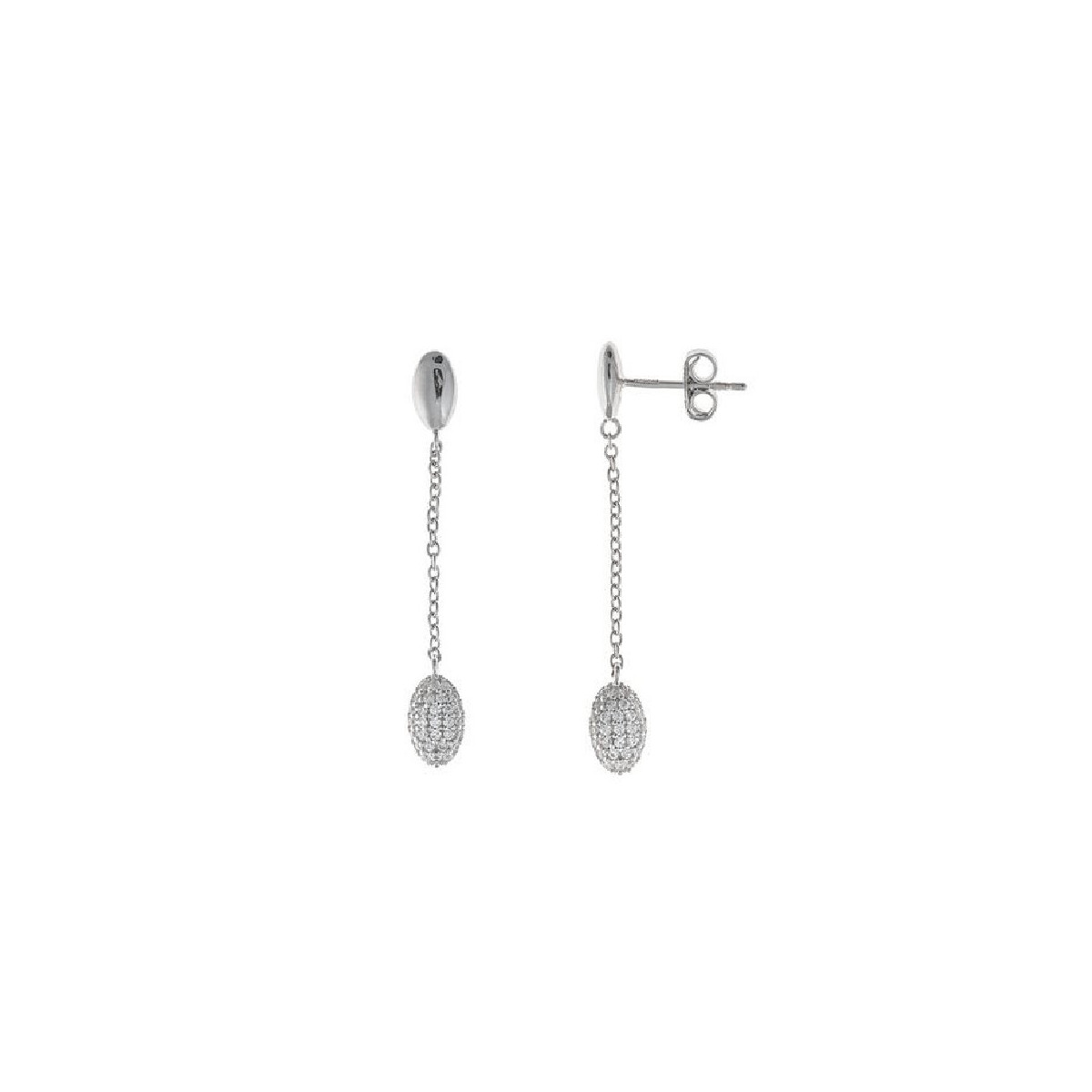 Pendientes de plata con circonitas