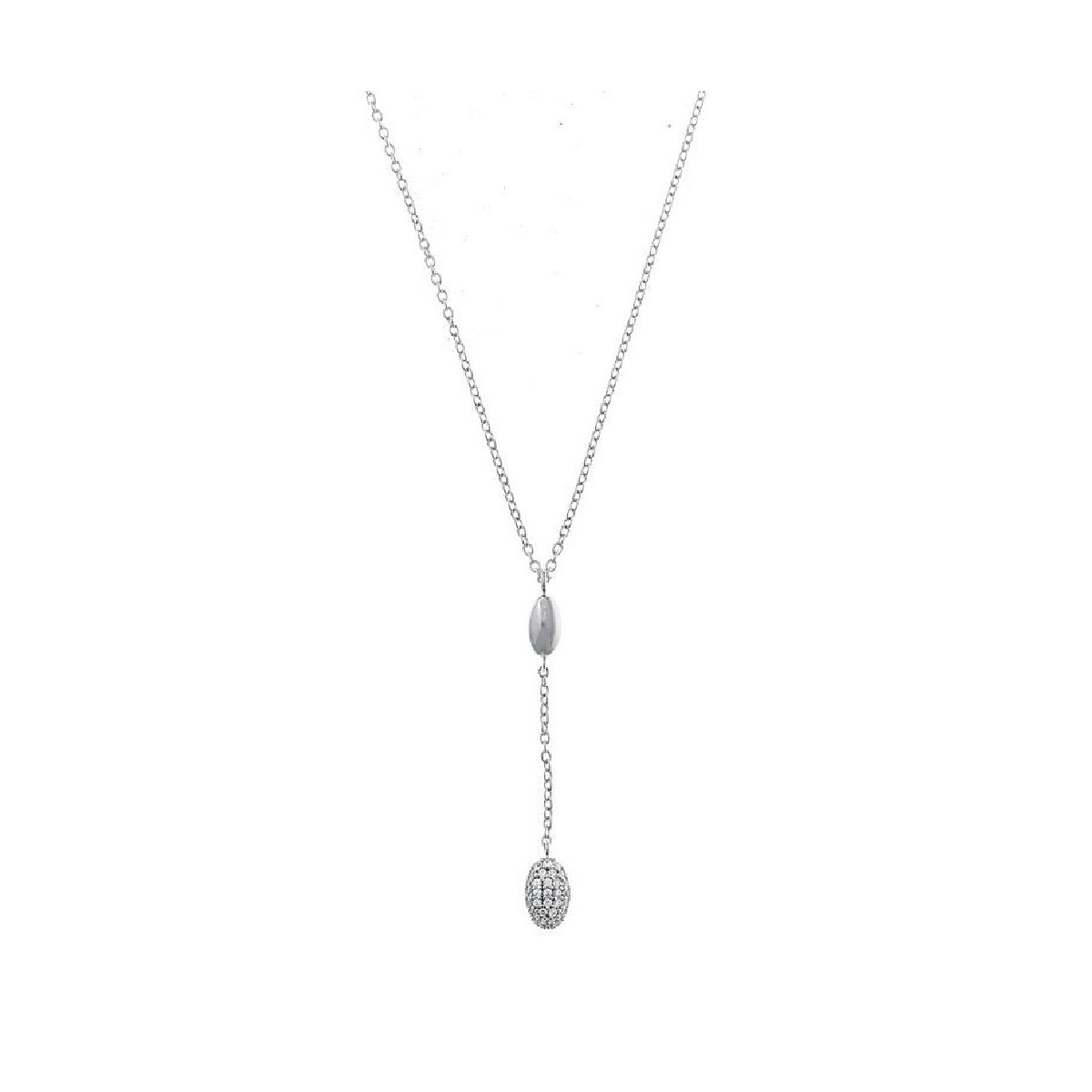 Collar de plata con circonitas