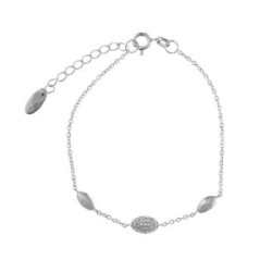 Pulsera de plata con circonitas