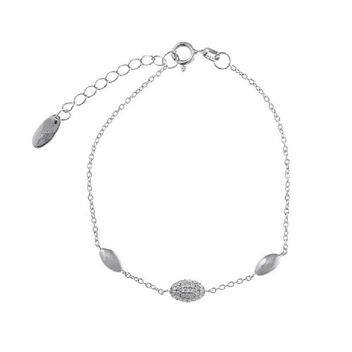 Pulsera de plata con circonitas