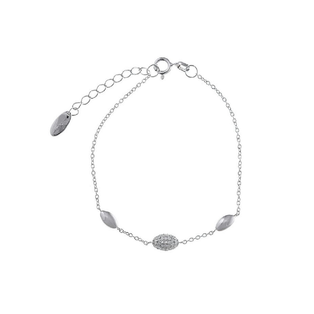 Pulsera de plata con circonitas