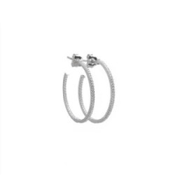 Pendiente estilo aros con circonitas