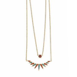 Collar de plata con circonitas de colores