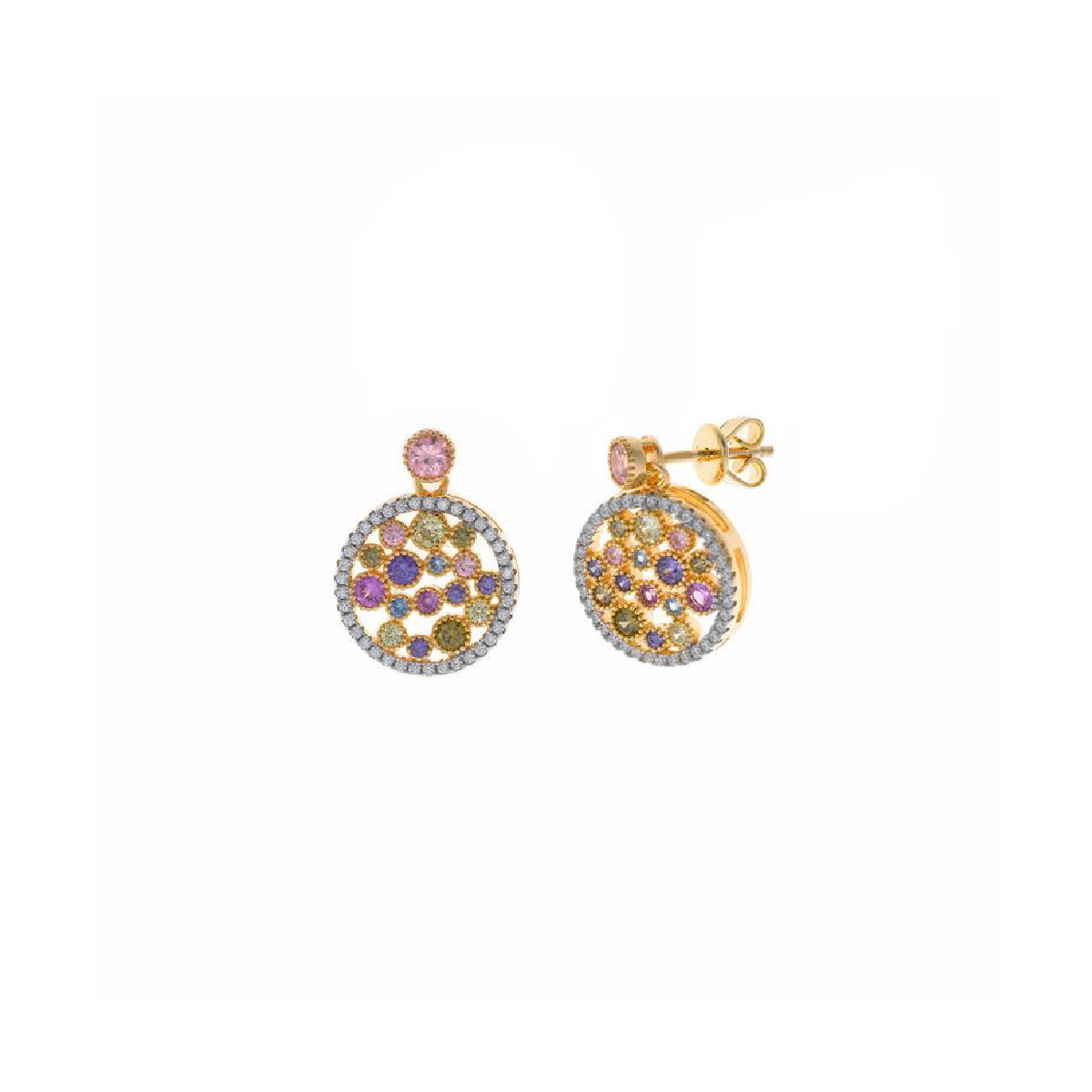Pendientes con circonitas de colores