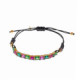 Pulsera de plata con circonitas rosas y verdes