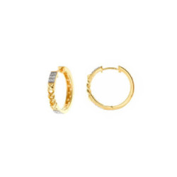 Pendiente estilo aros con circonitas