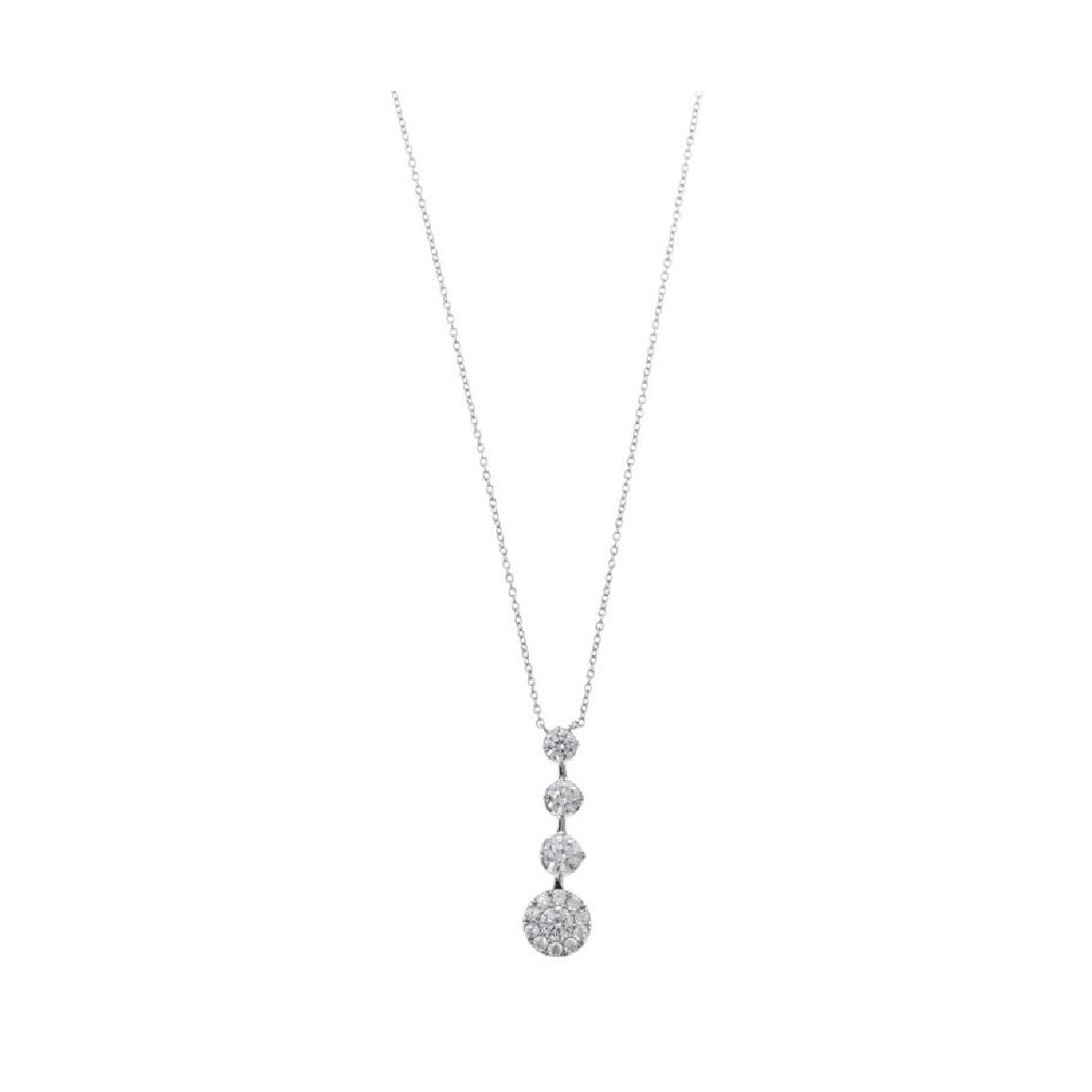 Collar de plata con circonitas