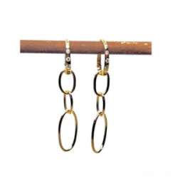 Pendientes de oro amarillo y diamantes