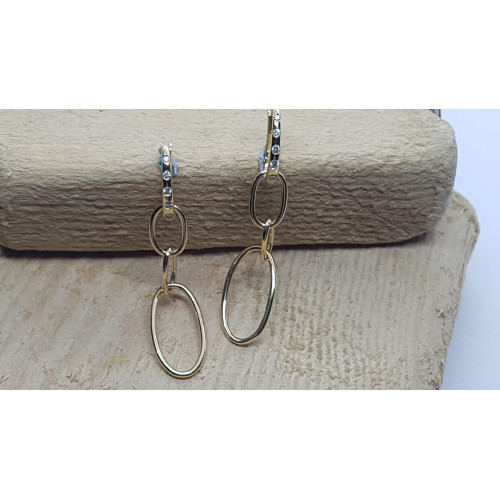 Pendientes de oro amarillo y diamantes
