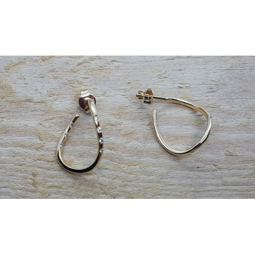 Pendientes de oro amarillo y diamantes