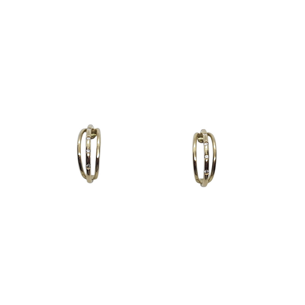 Pendientes de oro amarillo y diamantes