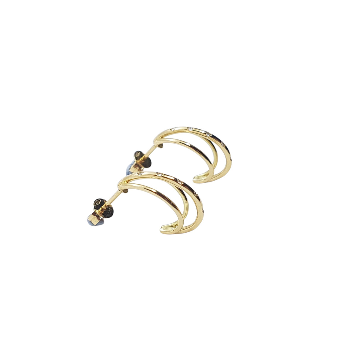Pendientes de oro amarillo y diamantes