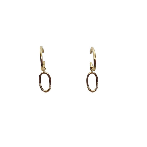 Pendientes de oro amarillo y diamantes