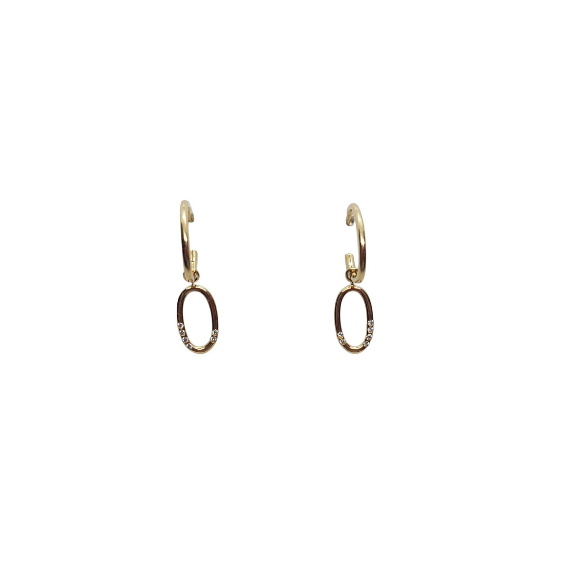 Pendientes de oro amarillo y diamantes