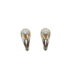 Pendientes de oro amarillo y diamantes