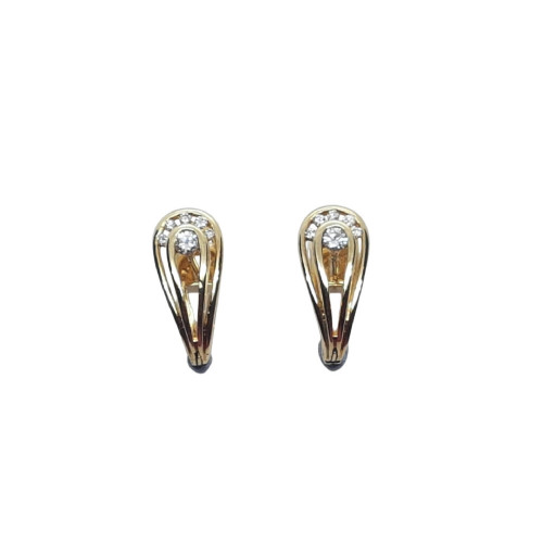 Pendientes de oro amarillo y diamantes