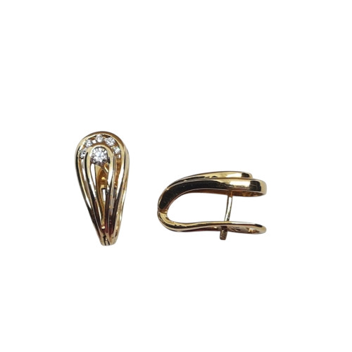 Pendientes de oro amarillo y diamantes
