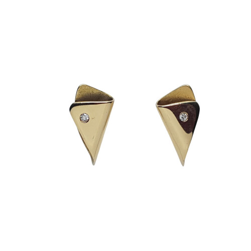 Pendientes de oro amarillo y diamantes