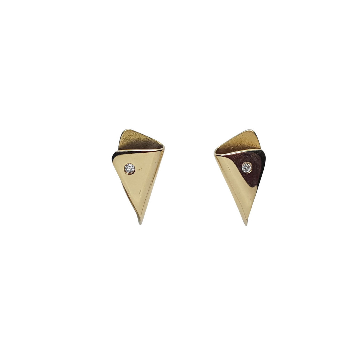 Pendientes de oro amarillo y diamantes
